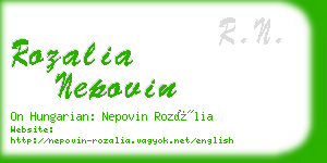 rozalia nepovin business card